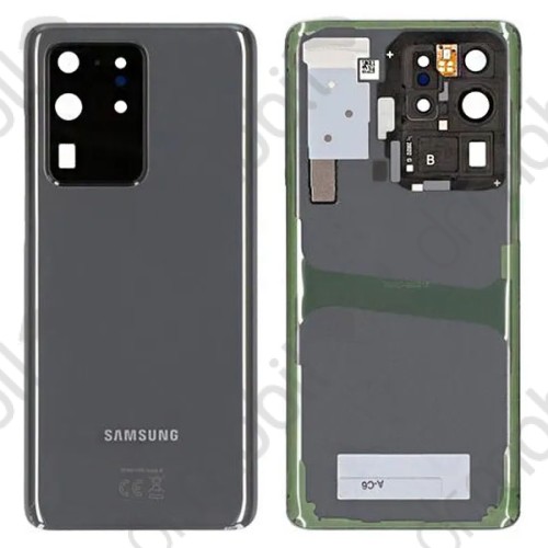 Akkufedél Samsung Galaxy S20 Ultra (SM-G988F) hátlap GH82-22217B Cosmic Grey  (új állapotú bontott)